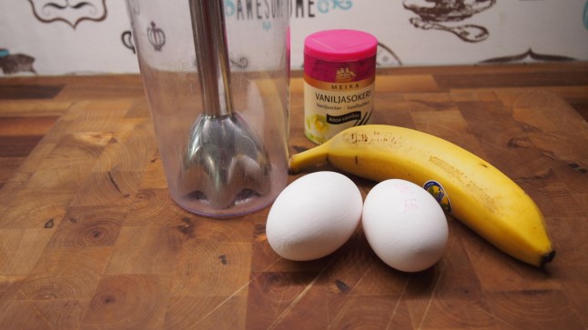 banaaniletut, banaani, kananmuna