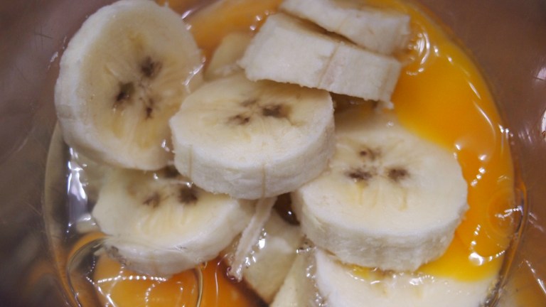 banaaniletut, banaani, kananmuna