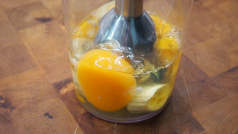 banaaniletut, banaani, kananmuna